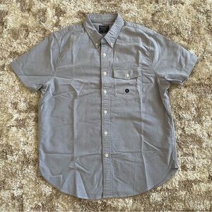 NWT Abercrombie Mens Blue Chambray Short Sleeve Shirt Size XL